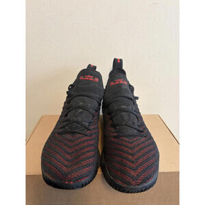 Nike Boy's Lebron Blk/Red University Shoes (Size 7Y)